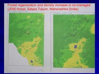 Regeneration and increase in density of forests at Satara TukumForest regeneration and density increase in co-managed
(JFM) forest, Satara Tukum, Maharashtra (India)
 
