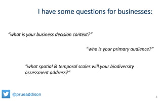 I have some questions for businesses:
“what is your business decision context?”
“who is your primary audience?”
“what spat...