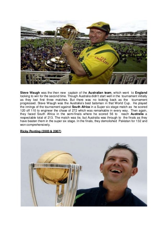 Icc cricket world cup winners captains list converted