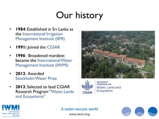  Water Security and Sustainable Growth in Drylands