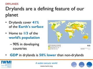  Water Security and Sustainable Growth in Drylands