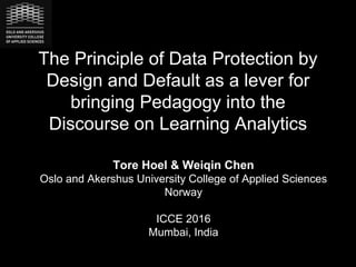Data Protection by Design and Default for Learning Analytics | PPT
