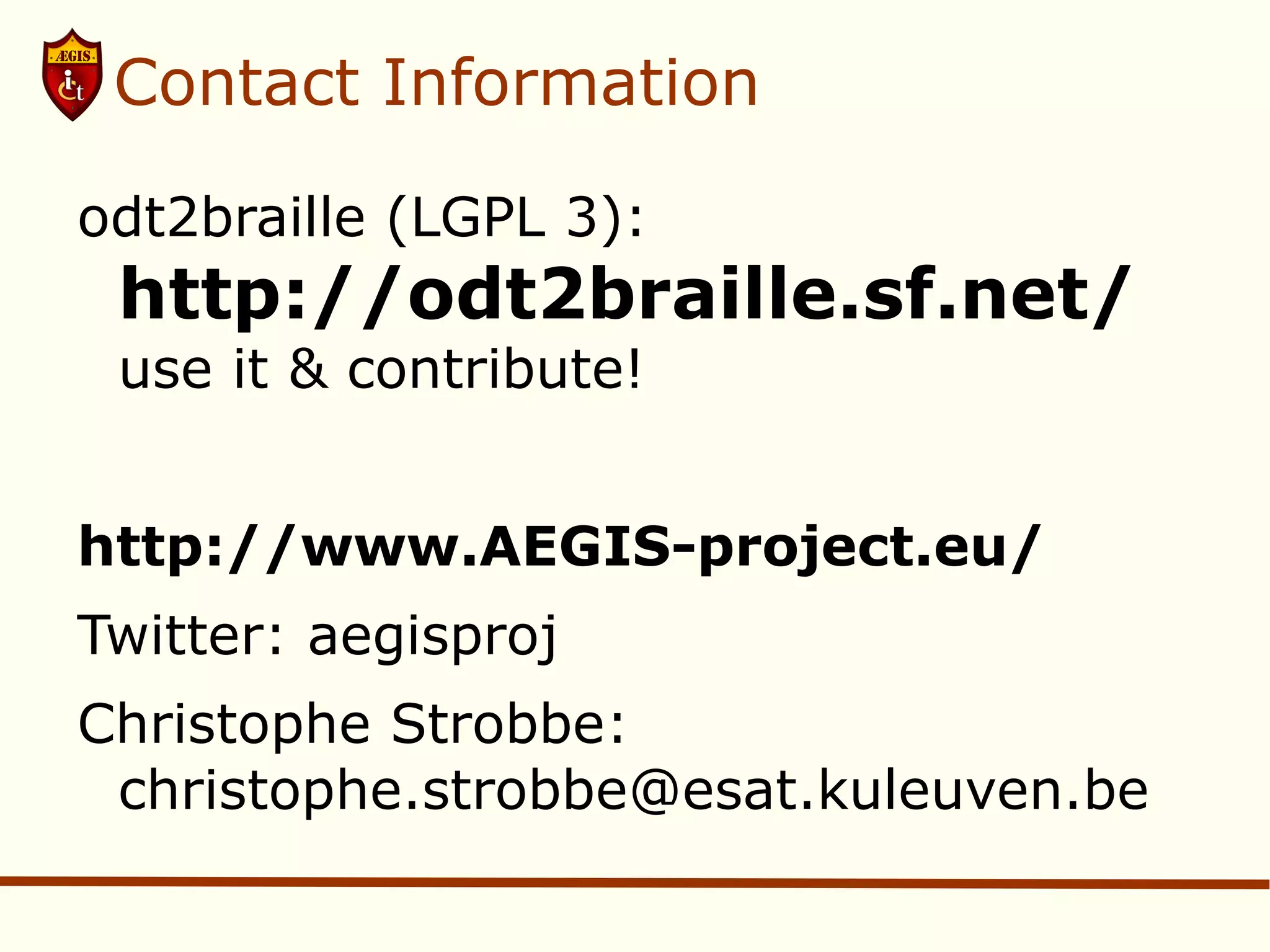 AutoBraille & NorBraille: multi-volume Braille books based on DAISY 