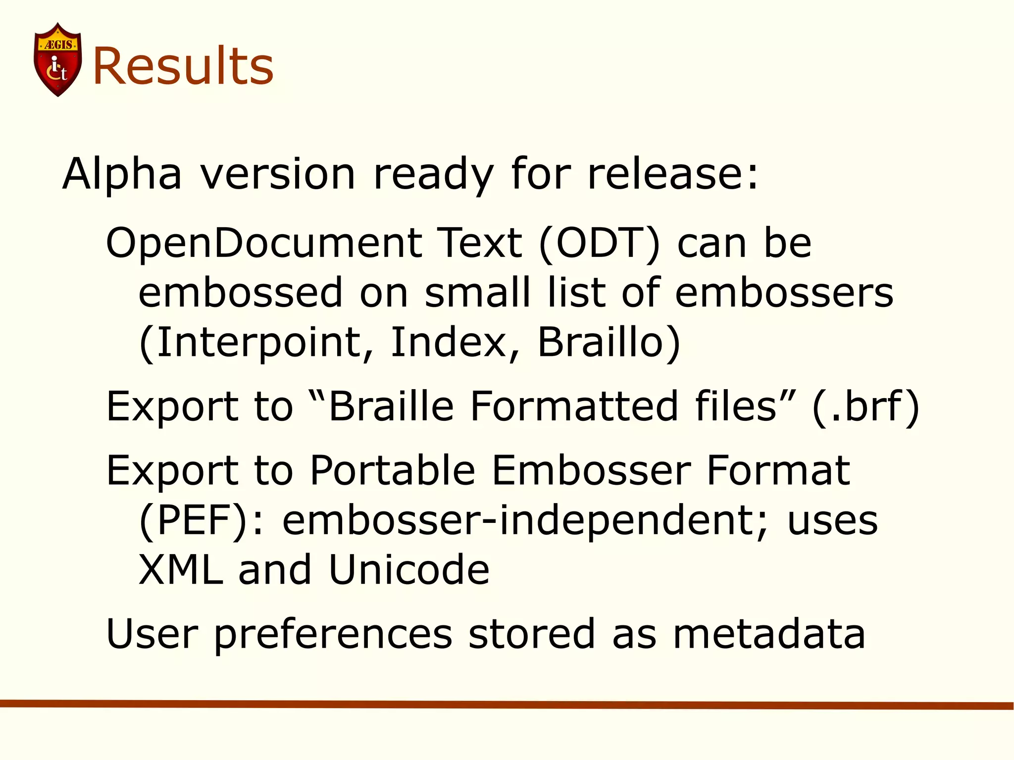 Motivation & Problem Area (1) Braille  faces competition from TTS and digital talking books 