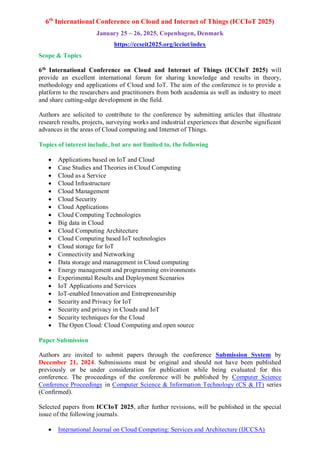 Submit Your Research Articles - 6th International Conference on Cloud ...