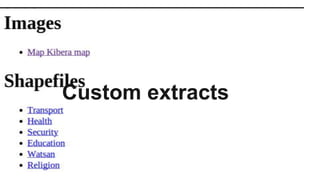Custom extracts

 