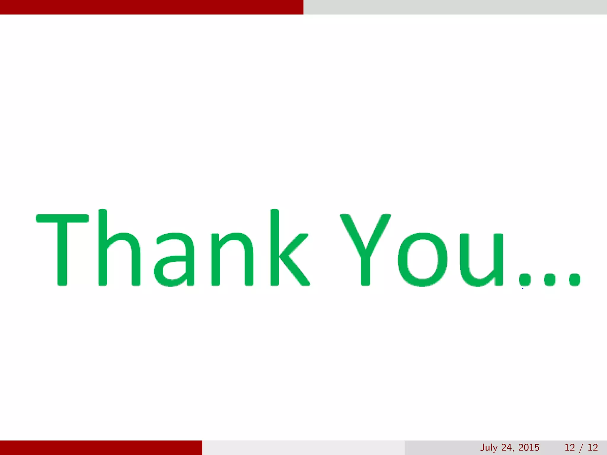 July 24, 2015 12 / 12