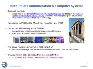Presentation of the IMU / ICCS lab Slide 2
