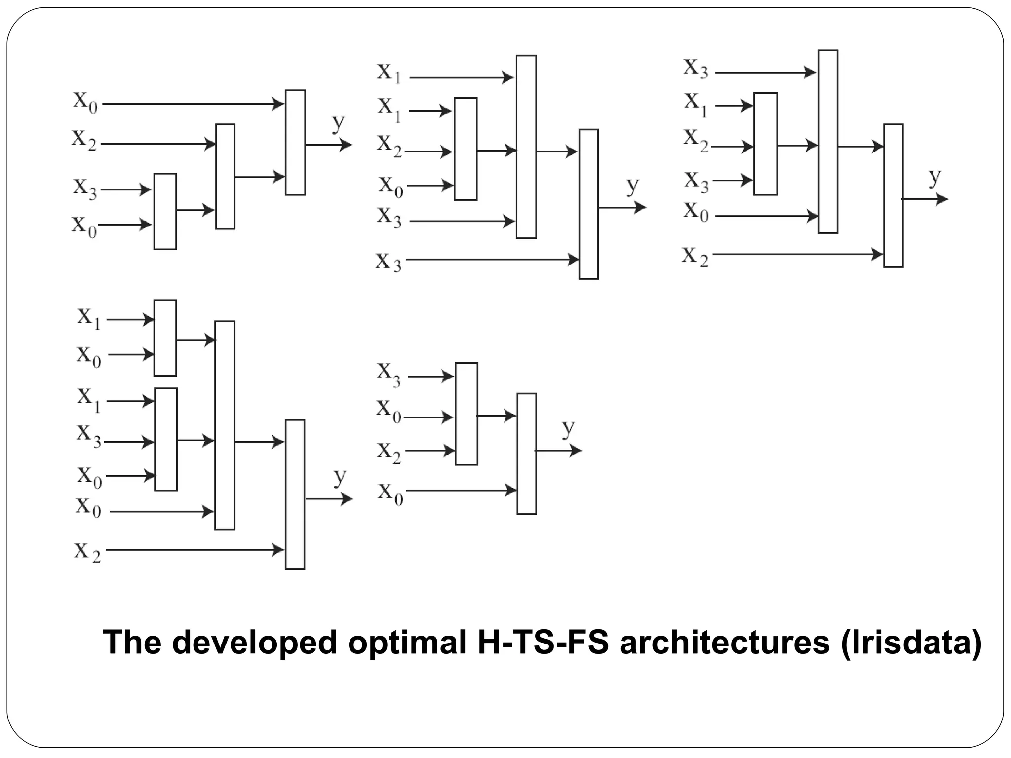 The developed optimal H-TS-FS architectures (Irisdata) 