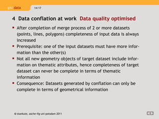[object Object],[object Object],[object Object],[object Object],4  Data conflation at work  Data quality optimised  
