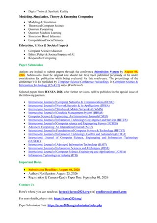CFP : 16th International Conference on Computer Science, Engineering ...