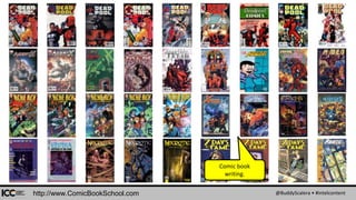 @BuddyScalera • #intelcontenthttp://www.ComicBookSchool.com
Comic book
writing.
 