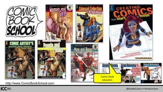 @BuddyScalera • #intelcontent
http://www.ComicBookSchool.com
Comic book
educator.
 