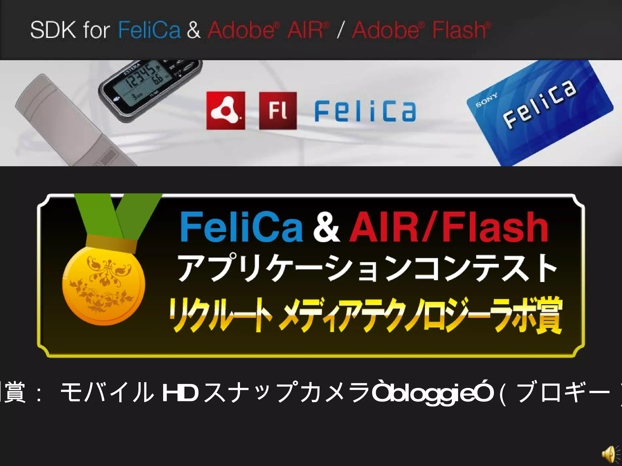 副賞： モバイル HD スナップカメラ“ bloggie” （ブロギー） 