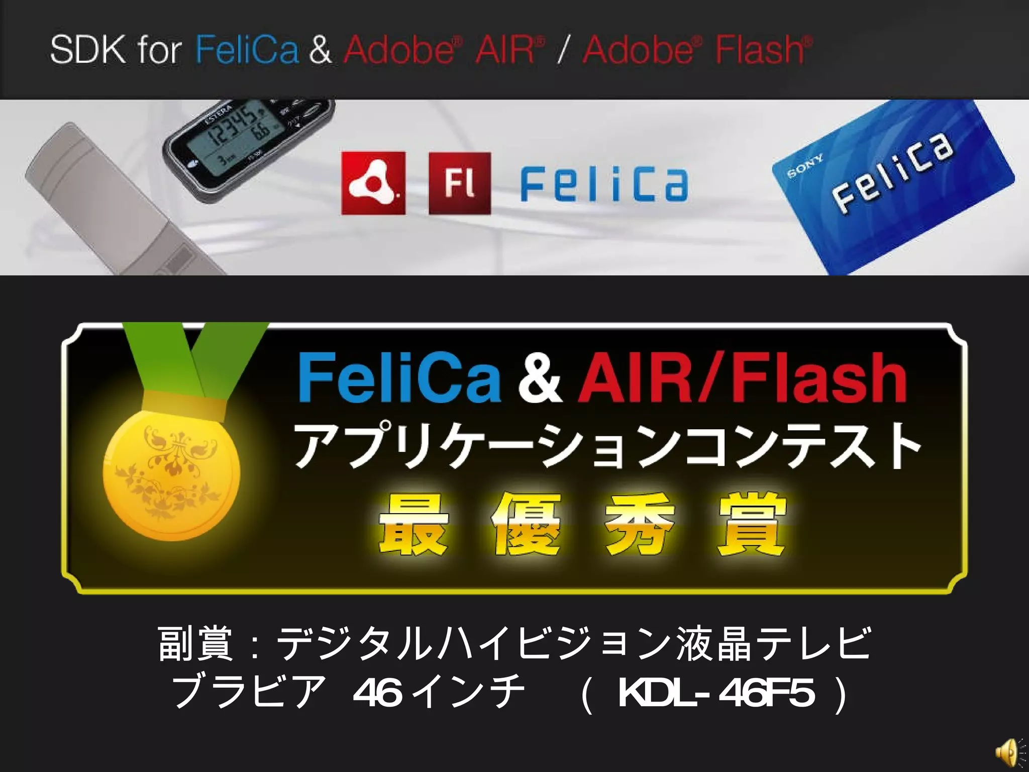 副賞：デジタルハイビジョン液晶テレビ ブラビア  46 インチ　（ KDL-46F5 ） 