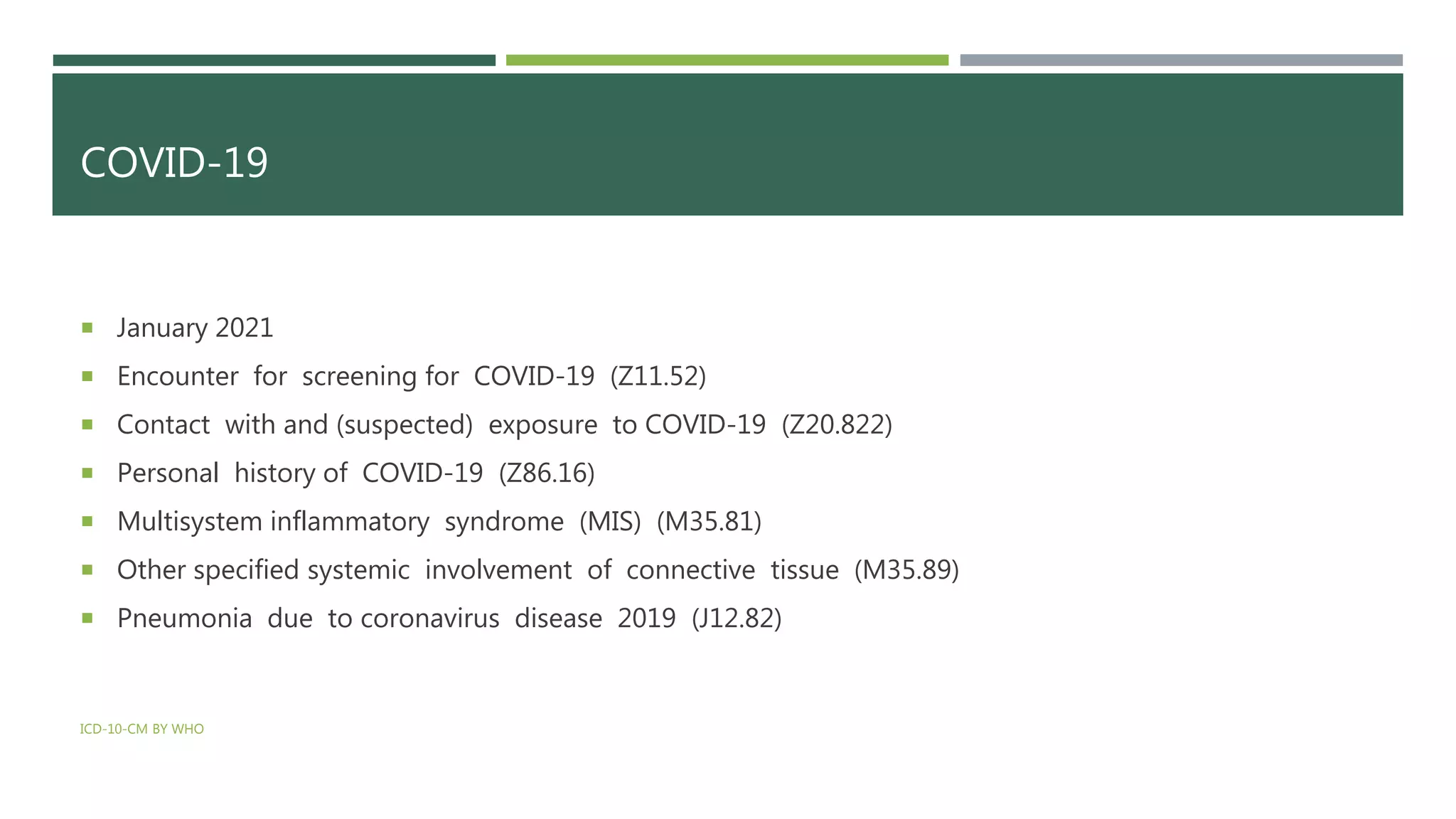 International Classification of Diseases (ICD-10-CM) | PPSX