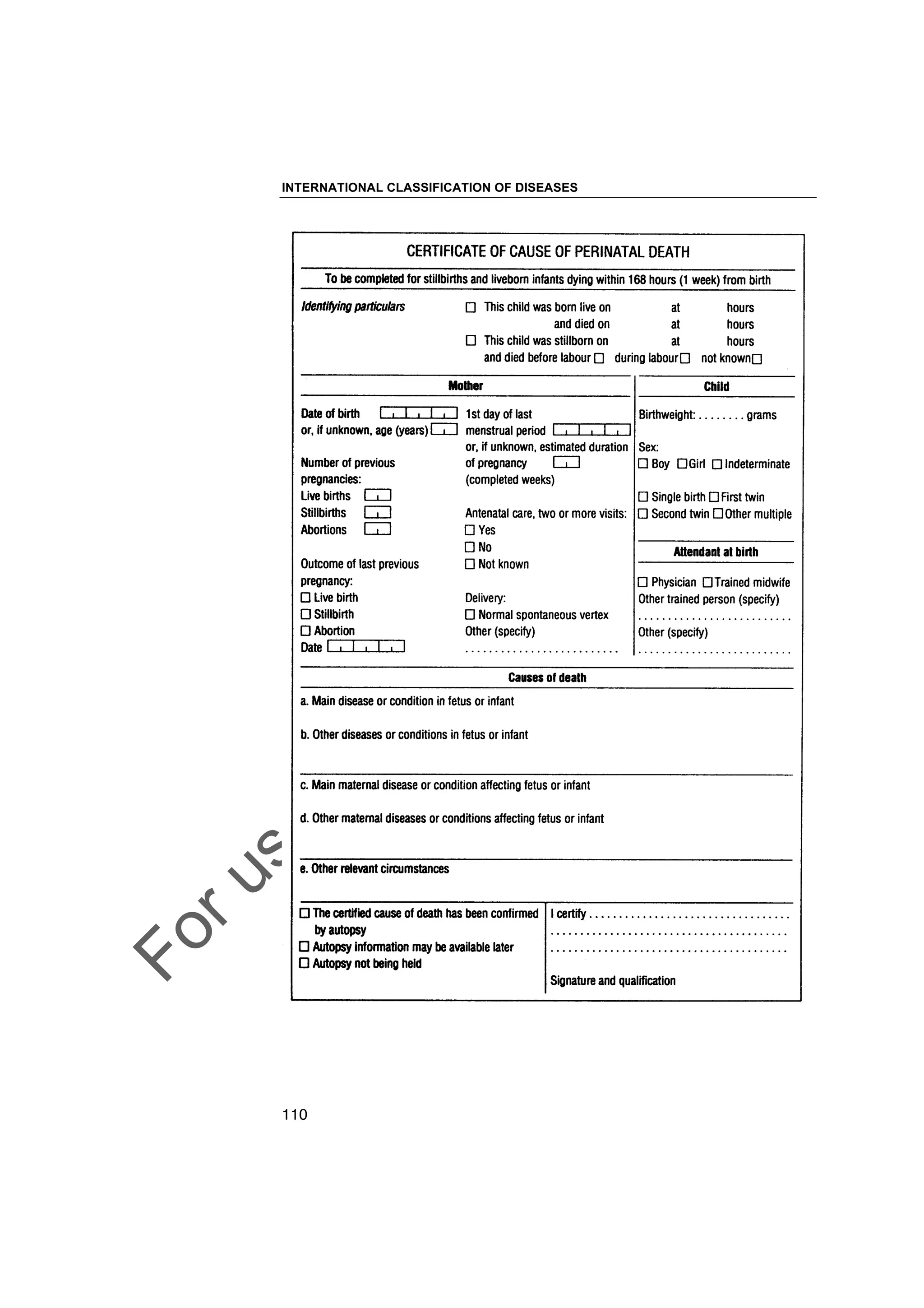 Foruse
w
ith
training
toolonly
INTERNATIONAL CLASSIFICATION OF DISEASES
110
 