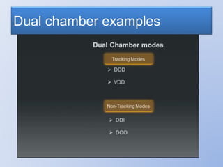 Dual chamber examples
 