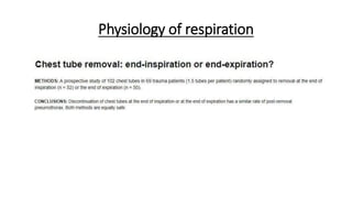 Physiology of respiration
 