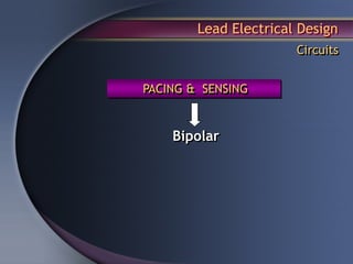 Lead Electrical Design
                       Circuits


PACING & SENSING


    Bipolar
 