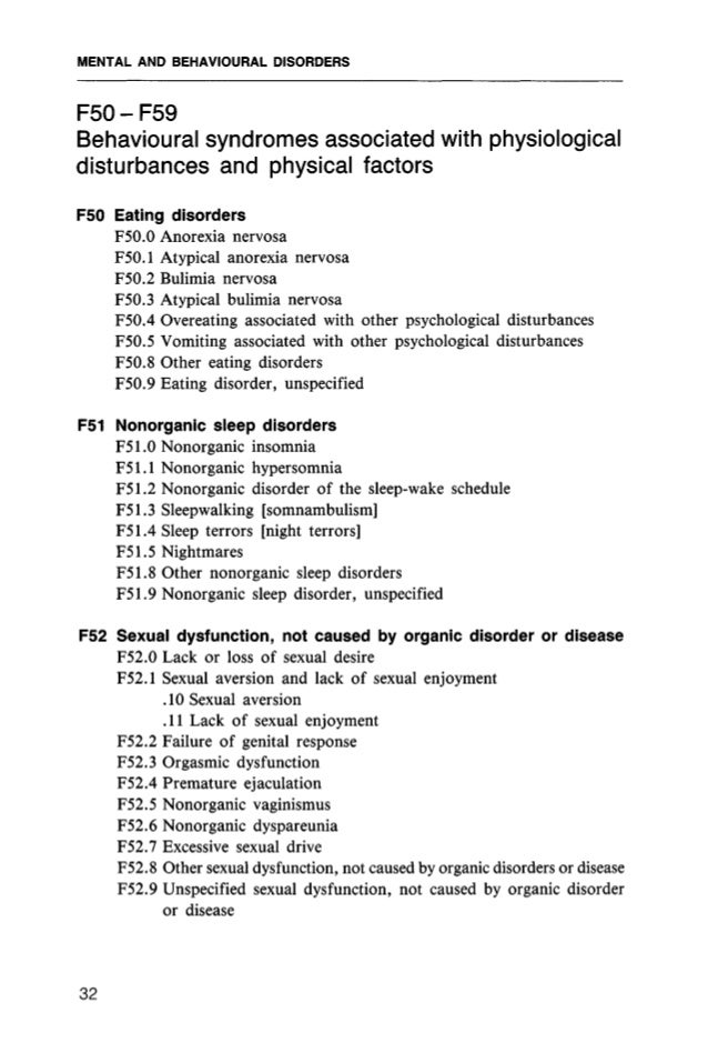 Icd 10 classification of mental and behavioural disorder Icd 10 classification of mental and behavioural disorder