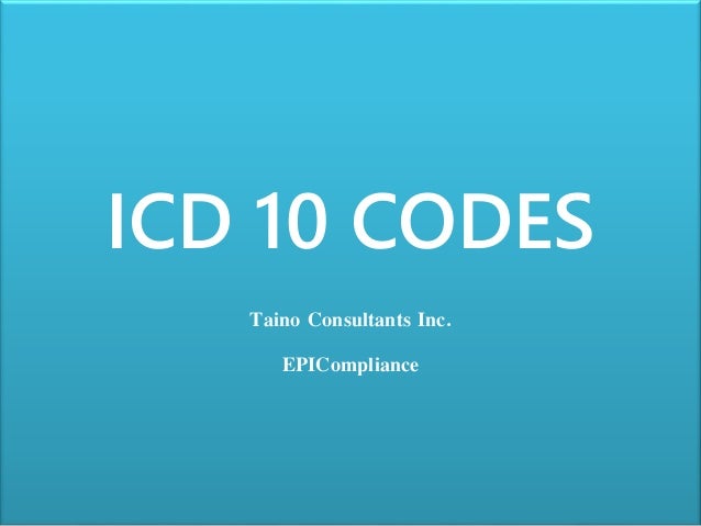 Icd 10 codes