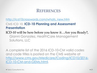 Icd 10 general presentation | PPTX