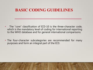 ICD 10 lecture | PPTX
