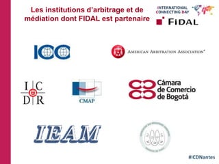 #ICDNantes
Les institutions d’arbitrage et de
médiation dont FIDAL est partenaire
 