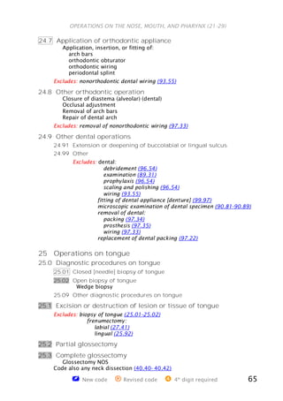 Perio Splinting Code list procedure ICD 9 CM tahun 2010 rev.9 | PDF