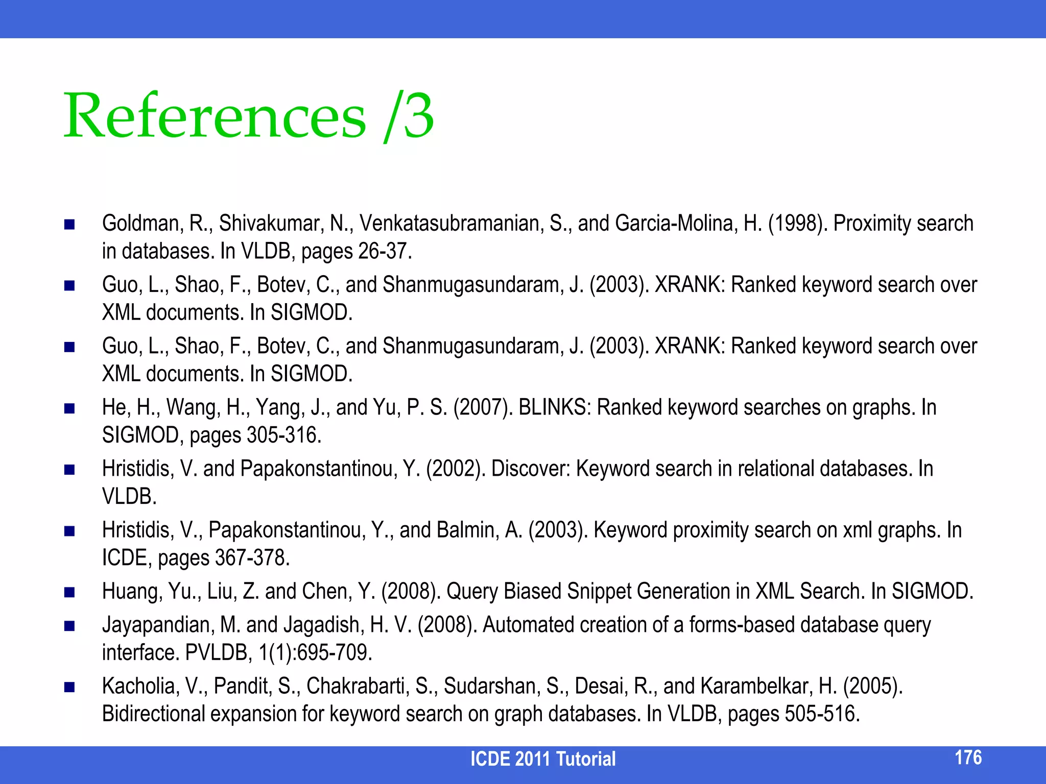 Scoring Individual Results /3Favor tightly-coupled resultsWhen calculating dist(), discount the shared path segmentsLoosely coupledTightly coupledComputing rank using actual results are expensive