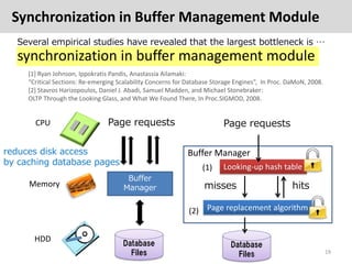 Synchronization in Buffer Management Module
  Several empirical studies have revealed that the largest bottleneck is …
  s...