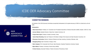 ICDE OER Advocacy Committee
 