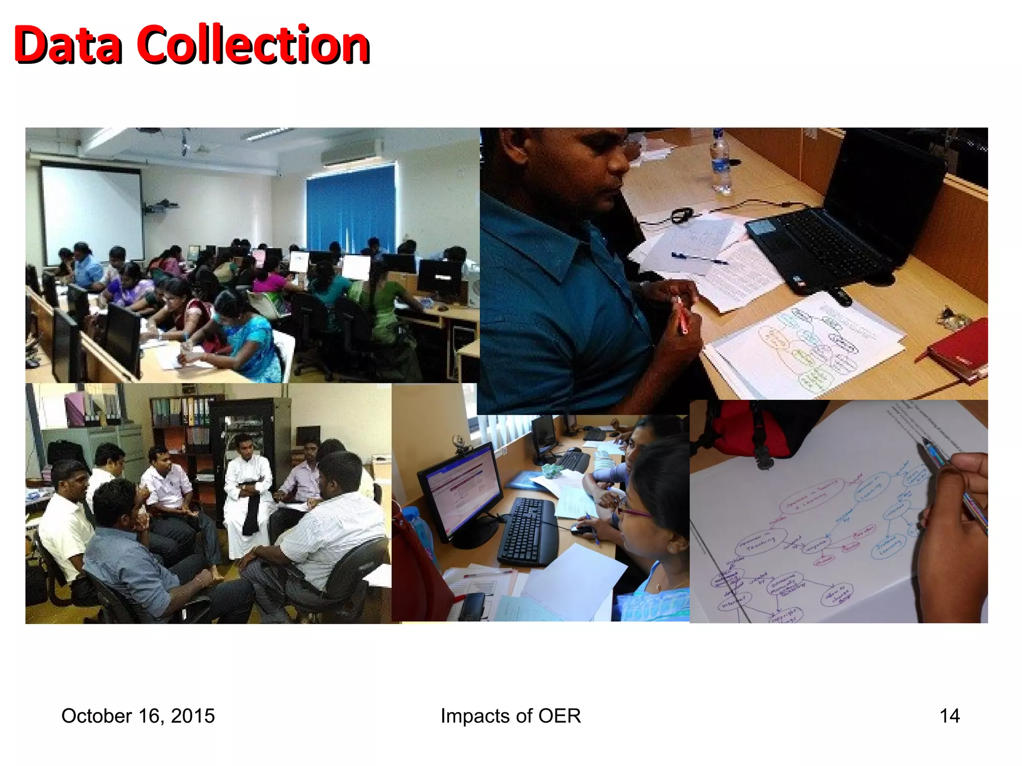 Data CollectionData Collection
October 16, 2015October 16, 2015 Impacts of OER 14
 