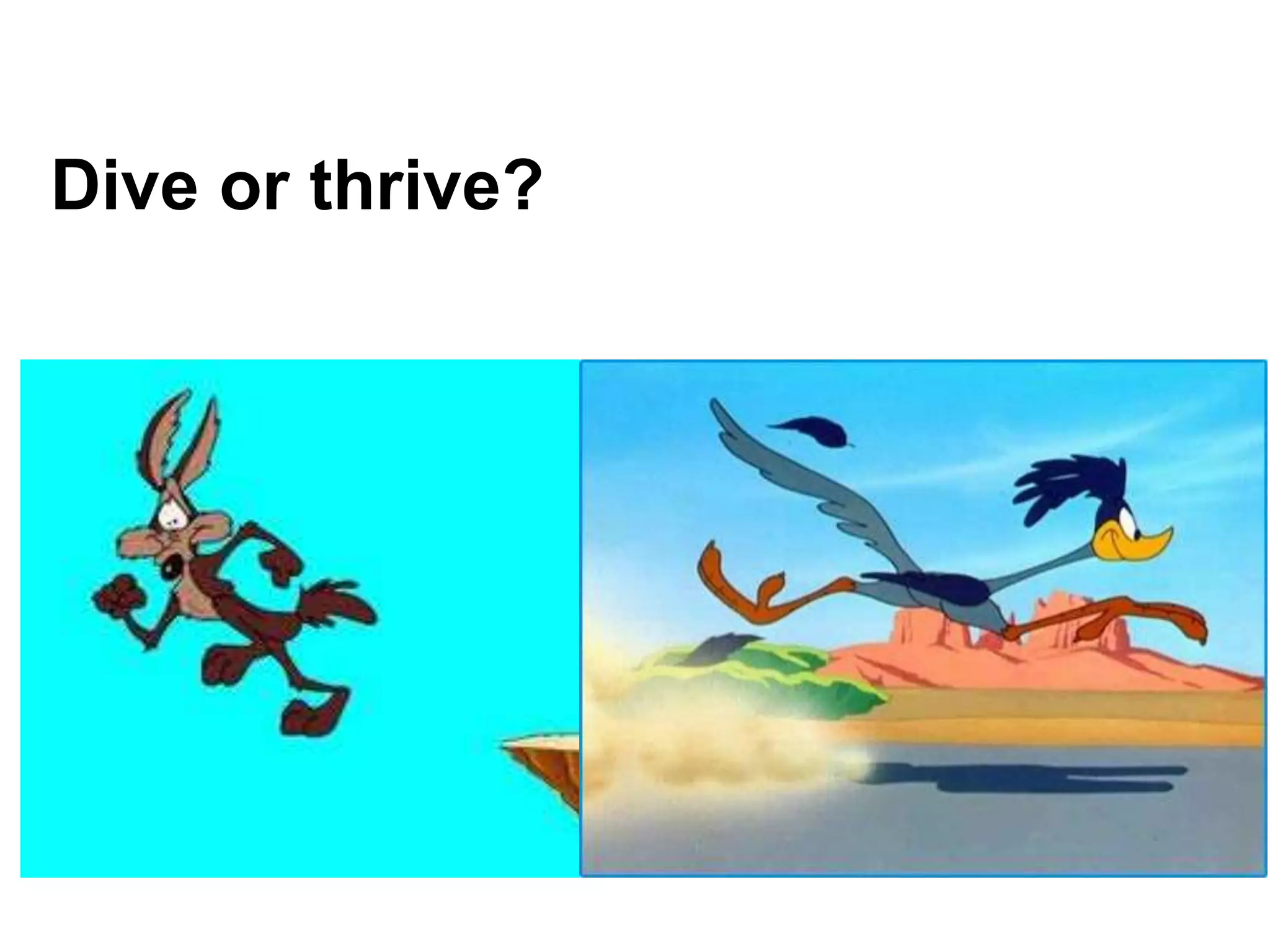 Dive or thrive?
 