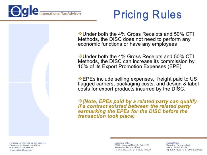 ic disc pricing rules and annual compliance form 8404
