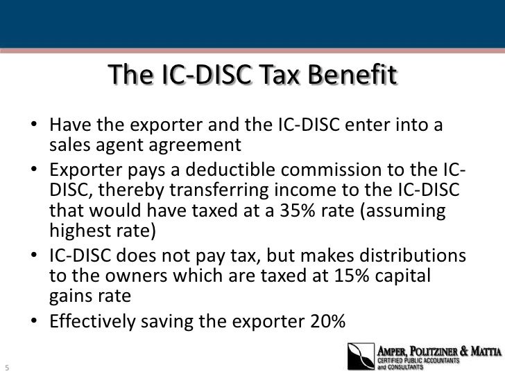 ICDisc An Export Tax Incentive