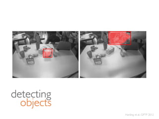 detecting
  objects
            Harding et al., GPTP 2012
 
