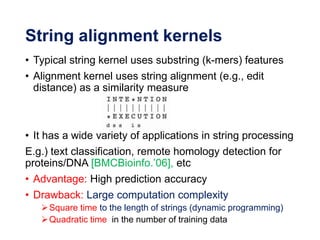 Space-efficient Feature Maps for String Alignment Kernels | PPT