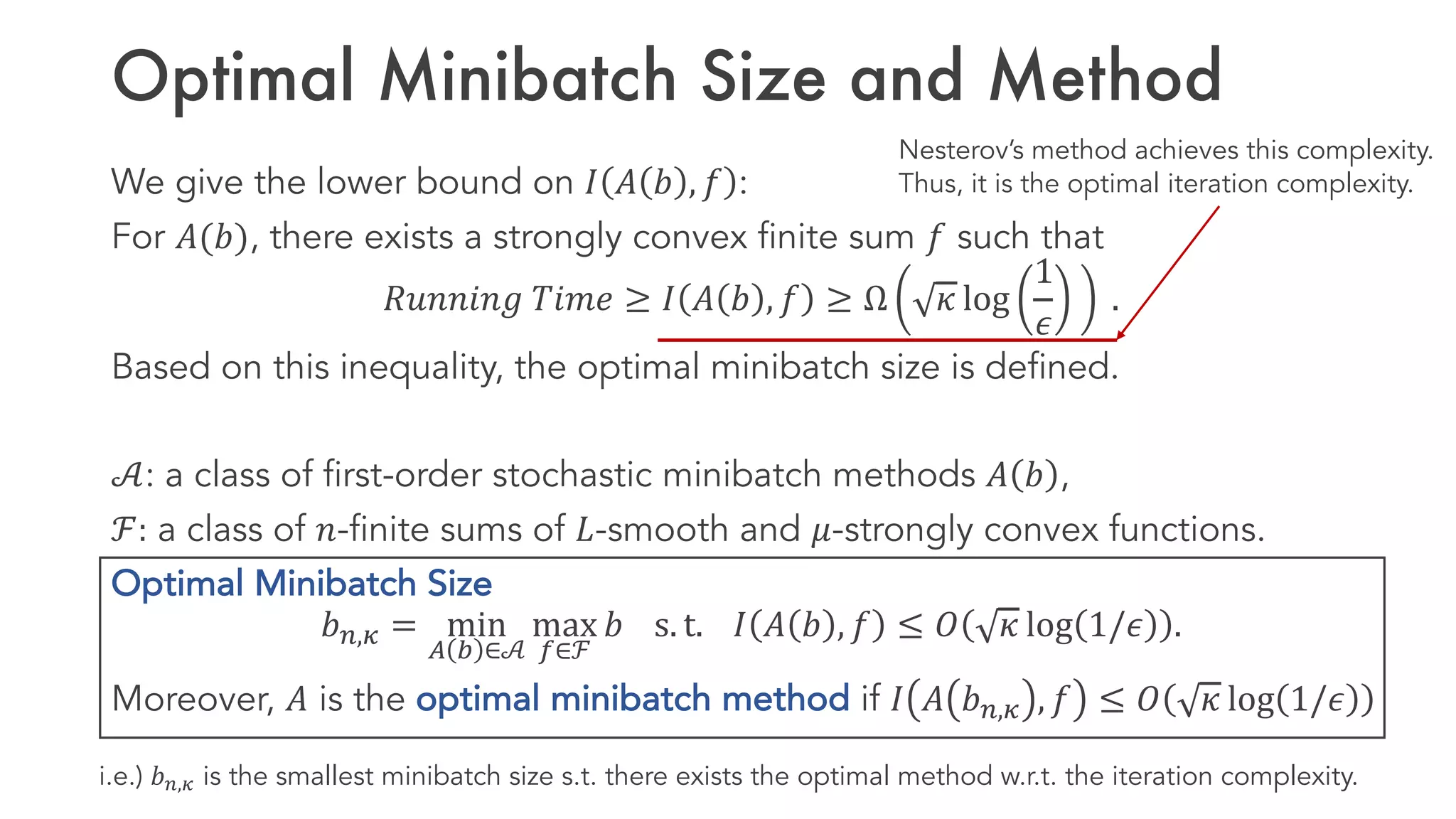 Sharp Characterization of Optimal Minibatch Size for Stochastic Finite ...