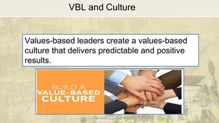 DEPARTMENT OF EDUCATION
VBL and Culture
Values-based leaders create a values-based
culture that delivers predictable and positive
results.
 