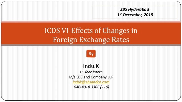 Icds Vi Effects Of Changes In Foreign Exchange Rates - 