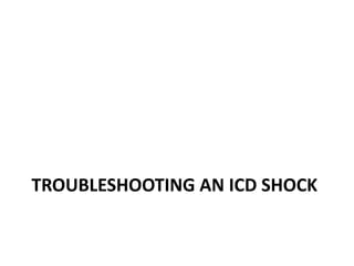 TROUBLESHOOTING AN ICD SHOCK
 