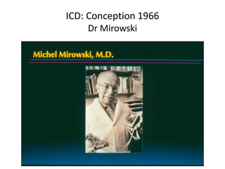 ICD: Conception 1966
Dr Mirowski
 