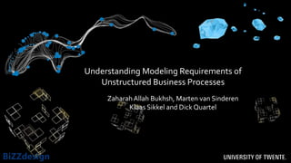Understanding Modeling Requirements of
Unstructured Business Processes
ZaharahAllah Bukhsh, Marten van Sinderen
Klaas Sikkel and Dick Quartel
1
 