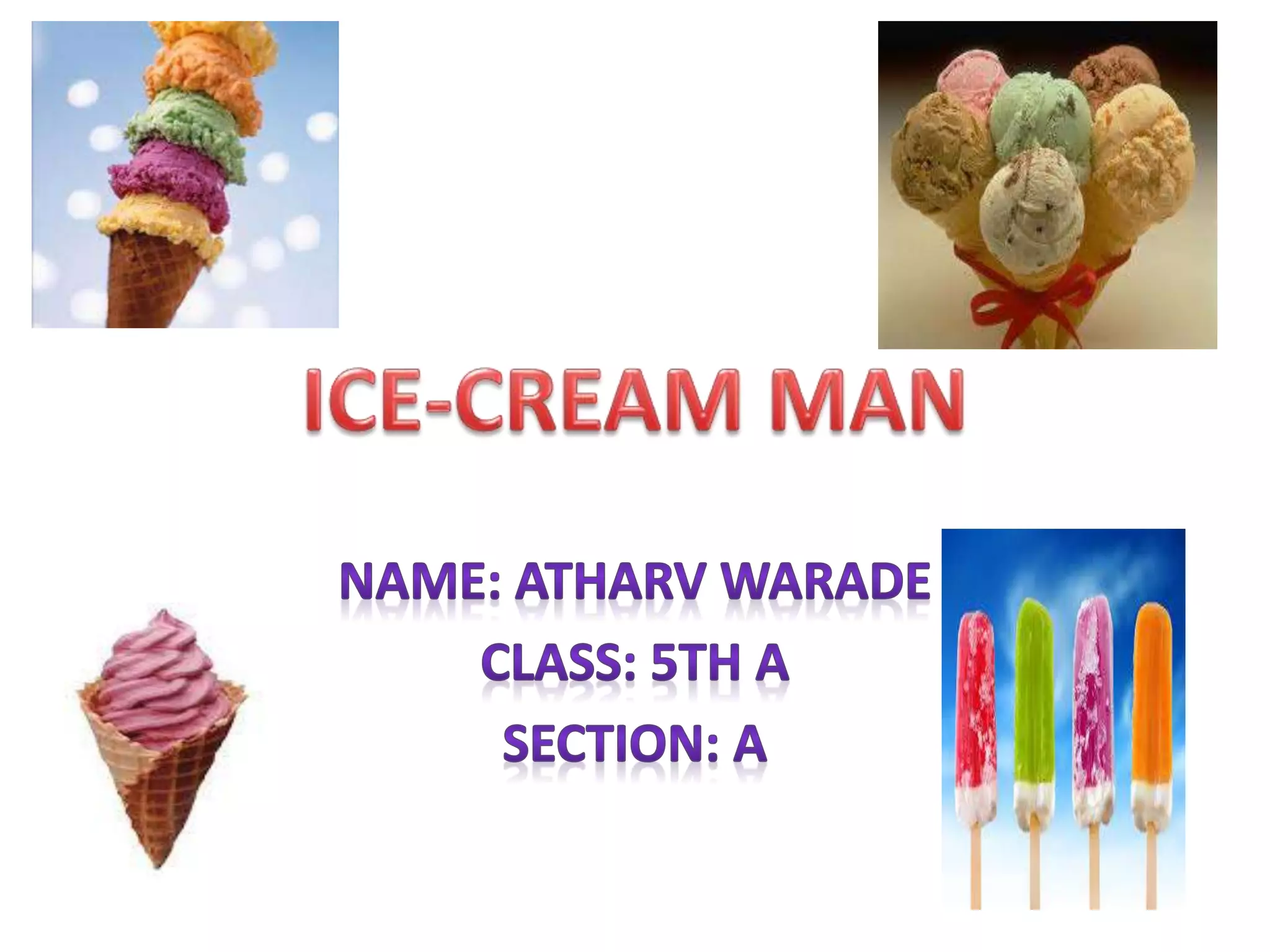 Ice cream man NCERT Class 5 PPT