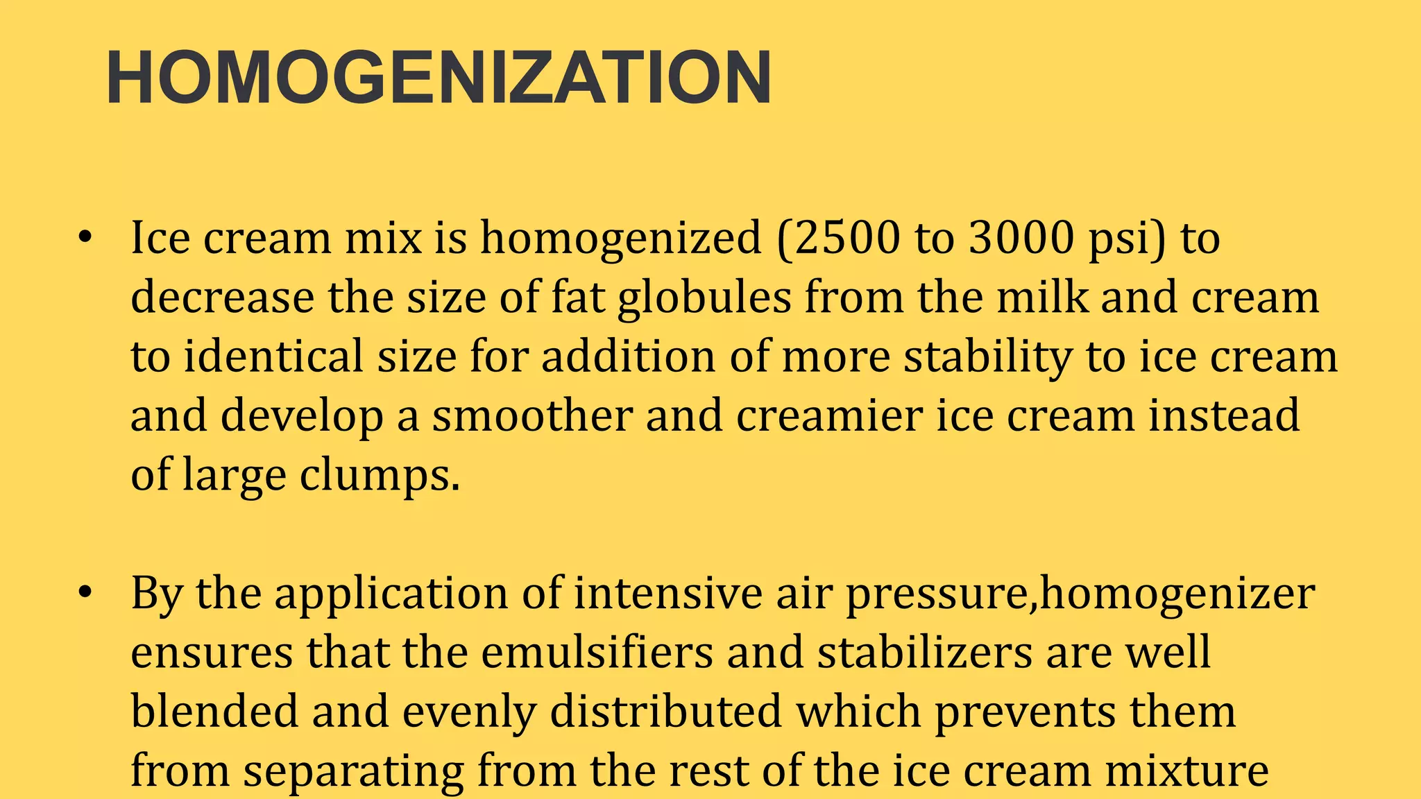 Ice Cream Processing | PPTX