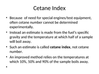 this is about the basic fuel chemistry and its use in engines | PPT