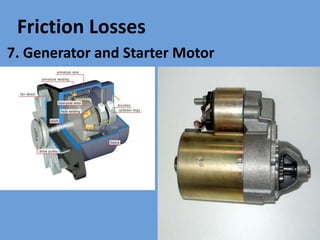 Friction Losses
7. Generator and Starter Motor
 