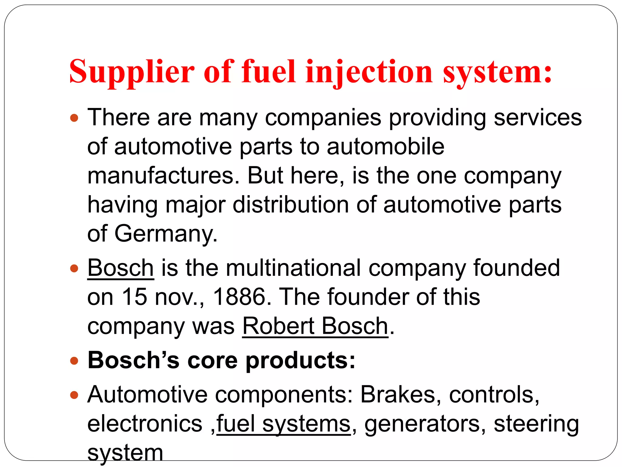 MULTI-POINT FUEL INJECTION SYSTEM | PPTX